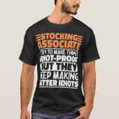 ストッキングの仲間が物事を作ろうとしていおもしろいるクール Tシャツ (正面)