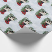 ストッキングの包装紙の三色のコーギー ラッピングペーパー (角)