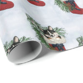 ストッキングの包装紙の三色のコーギー ラッピングペーパー (ロールコーナー)