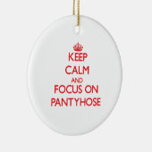 ストッキングの平静そして焦点を保って下さい セラミックオーナメント (右)