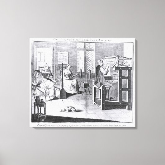 ストッキングの技 – 骨組み編み物 キャンバスプリント (正面)