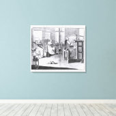 ストッキングの技 – 骨組み編み物 キャンバスプリント (インサイチュ (ウッドフロア))