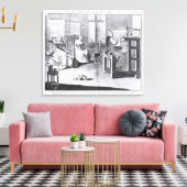 ストッキングの技 – 骨組み編み物 キャンバスプリント (インサイチュ (リビング))