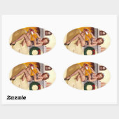 ストッキングの詰め込みピン 楕円形シール (シート)