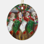 ストッキングはつるされました セラミックオーナメント (左)