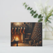 ストッキングはつるしかし気味の悪いおもちゃがある ポストカード (スタンド正面)