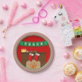 ストッキングはつるChimneyによって行われた・ 2ストッキング ペーパープレート (パーティー)