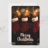 ストッキングぶら下がったが暖炉の上に シーズンカード (正面)