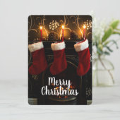 ストッキングぶら下がったが暖炉の上に シーズンカード (スタンド正面)