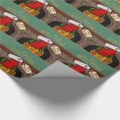 ストッキングオーバー暖炉 ラッピングペーパー (角)