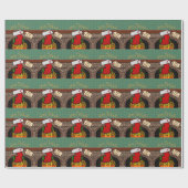 ストッキングオーバー暖炉 ラッピングペーパー (フラット)