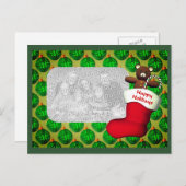 ストッキングクリスマスホリデーフォトポストカード シーズンポストカード (正面/裏面)