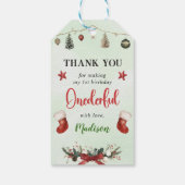 ストッキングクリスマス1回目の誕生日パーティー ギフトタグ (裏面)