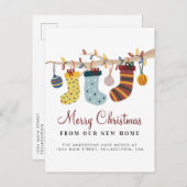 ストッキングズメリークリスマスニューホームホリデームービング 案内ポストカード (正面/裏面)