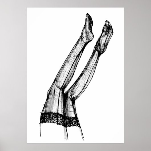 ストッキングファッションスケッチ ポスター (正面)