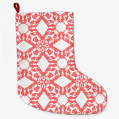 ストッキングフランスのブルドッグ模様 ラージクリスマスストッキング (正面)