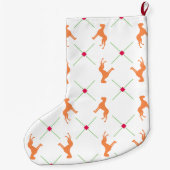 ストッキングフランスのブルドッグ模様 ラージクリスマスストッキング (裏面)