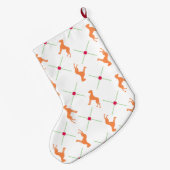 ストッキングフランスのブルドッグ模様 ラージクリスマスストッキング (裏面 (吊り時))