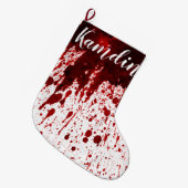 ストッキングブパーソナライズされたラッド（ばちゃばちゃ）跳ねるヴァンパイアゴティ ラージクリスマスストッキング (正面 (吊り時))