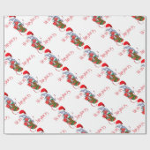 ストッキングベビーヤギのクリスマスラッピング紙 ラッピングペーパー (フラット)
