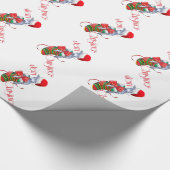 ストッキングベビーヤギのクリスマスラッピング紙 ラッピングペーパー (角)