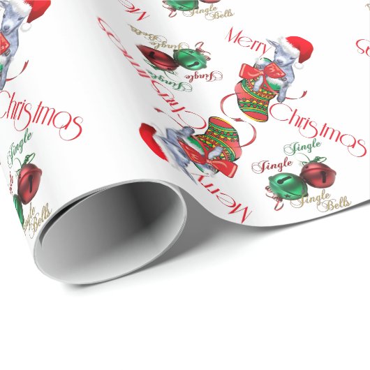 ストッキングベビーヤギのクリスマスラッピング紙 ラッピングペーパー (ロールコーナー)