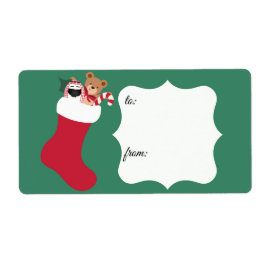 ストッキング詰まったのMr Eggギフトラベルの間 ラベル