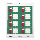 ストッキング詰まったのMr Eggギフトラベルの間 ラベル (フルシート)