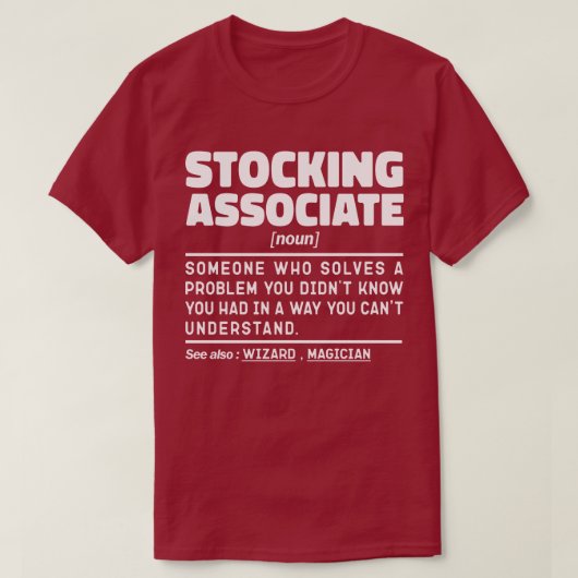 ストッキング関連名詞倉庫ワーカークール Tシャツ (デザイン正面)