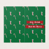 ストッキング&キャンディーケーンクリスマスカード (外部フラット)