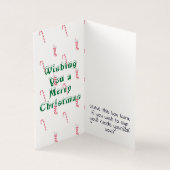 ストッキング&キャンディーケーンクリスマスカード (内部)