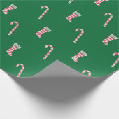 ストッキング&キャンディーケーンパターン ラッピングペーパー (角)