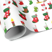 ストッキング・キャンドルラッピング紙 ラッピングペーパー (ロールコーナー)