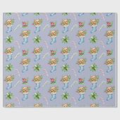 ストッキング・クリスマスのテリア ラッピングペーパー (フラット)