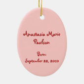 ストッキング[a]との"ベビー初めてのクリスマス"の セラミックオーナメント (裏面)