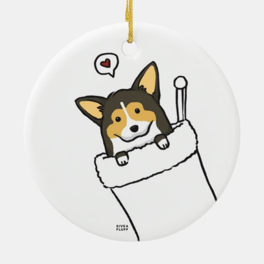 ストッキングCorgs セラミックオーナメント (裏面)