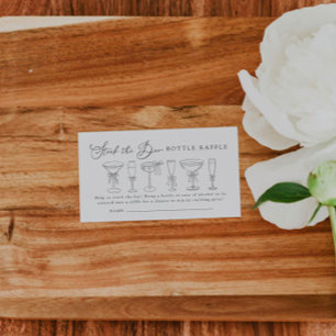 ストックエレガントザバーシャワーボトルラッフルチケット エンクロージャーカード