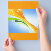 ストックカラーの背景(8) チラシ (手)