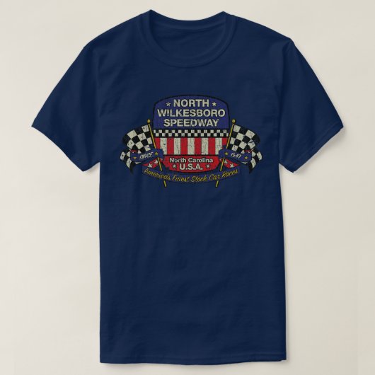 ストックカーレーシング北ウィルクズボロSPEEDWAY 1947 Tシャツ (デザイン正面)