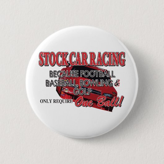 ストックカーレース 缶バッジ (正面)