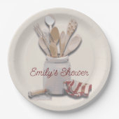 ストックキッチンブライダルシャワーテーマ ペーパープレート (正面)
