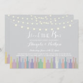 ストックザエレガントバー婚約招待状 招待状 (正面/裏面)