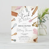 ストックザキッチンテーマブライダルシャワー招待 招待状 (スタンド正面)