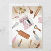 ストックザキッチンテーマブライダルシャワー招待 招待状 (裏面)