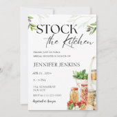 ストックザキッチンパントリー料理ブライダルシャワー 招待状 (正面)
