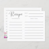 ストックザキッチンブライダルシャワーレシピカード (正面/裏面)
