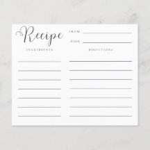 ストックザキッチンブライダルシャワーレシピカード