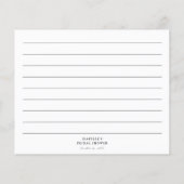 ストックザキッチンブライダルシャワーレシピカード (裏面)