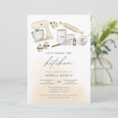 ストックザキッチンボホーウォーターカラーブライダルシャワー 招待状 (スタンド正面)