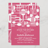 ストックザキッチンレトロスタイルブライダルシャワー 招待状 (正面/裏面)